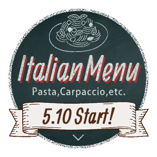 Starting from May 10, 2024! New Italian menu featuring affordable options such as pasta, Bagna Cauda, carpaccio, and more!